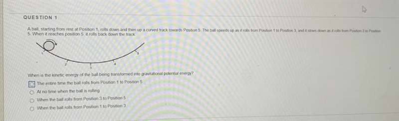 When is the kinetic energy of the ball being transformed into gravitational potential-example-1