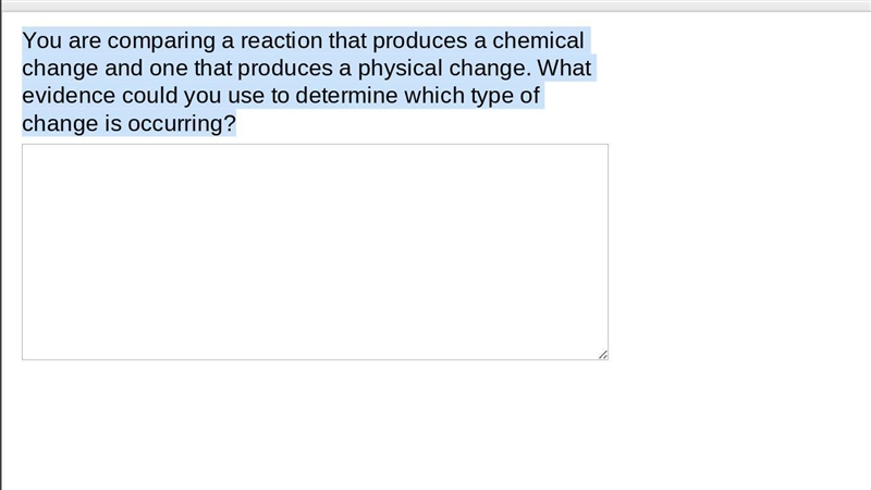 You are comparing a reaction that produces a chemical change and one that produces-example-1