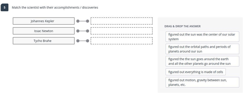 Match the scienntist with their accomplishment / discoveries-example-1