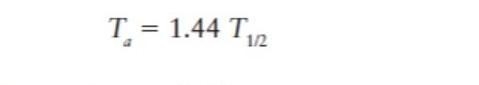 Help please Derive an equation Ta=1.44T1/2​​-example-1