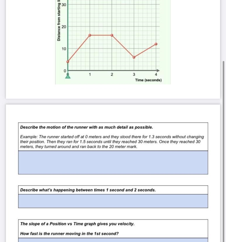 How fast is the runner moving between 2-3 seconds? Is the other question please help-example-1