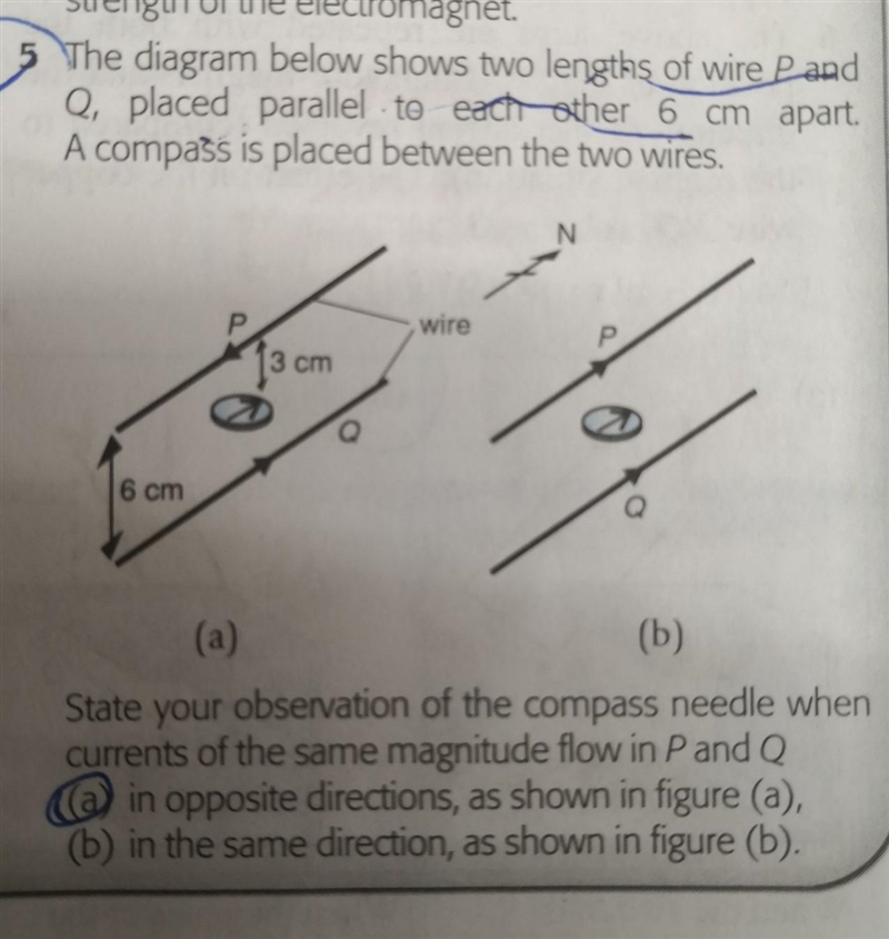 How do i do question a? Answers say needle deflects to the east but idk why​-example-1