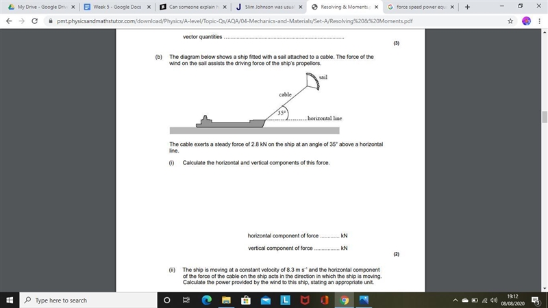 when do you use cos and sin in situations like these? is horizontal always cos and-example-1