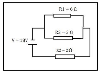 Look at the diagram below. The value of equivalent resistor is: A. 4 Ω B. 6 Ω C. 8 Ω D-example-1