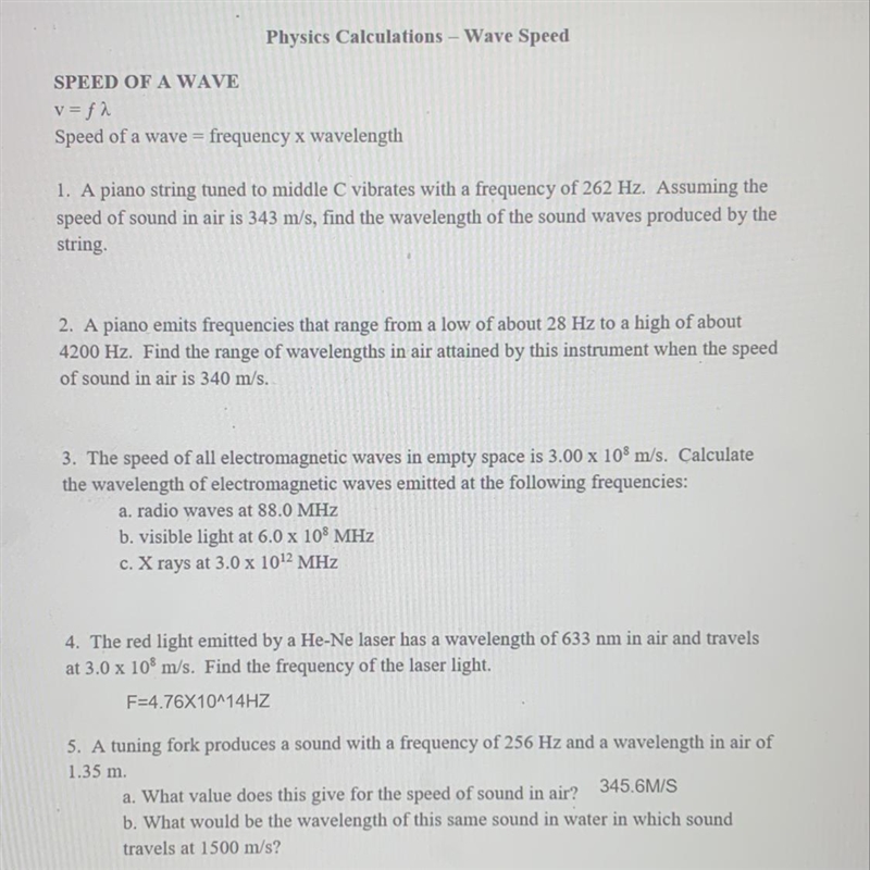 Physics calculation-wave speed-example-1