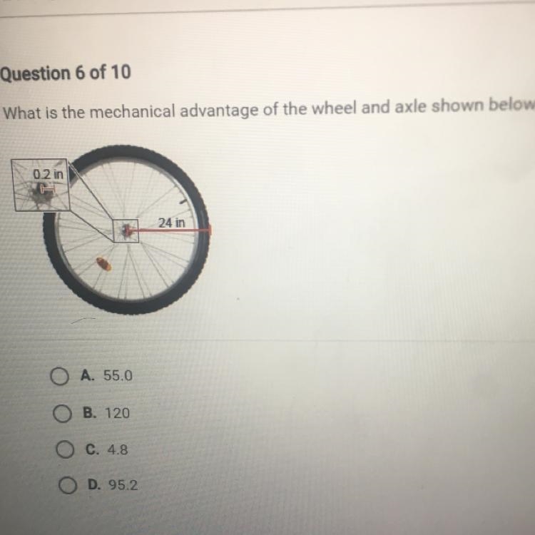 What is the mechanical advantage of the wheel and axle shown below? 02 in 24 in А-example-1