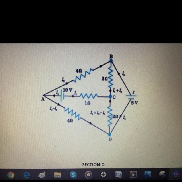 Find the value of currents through each branch-example-1