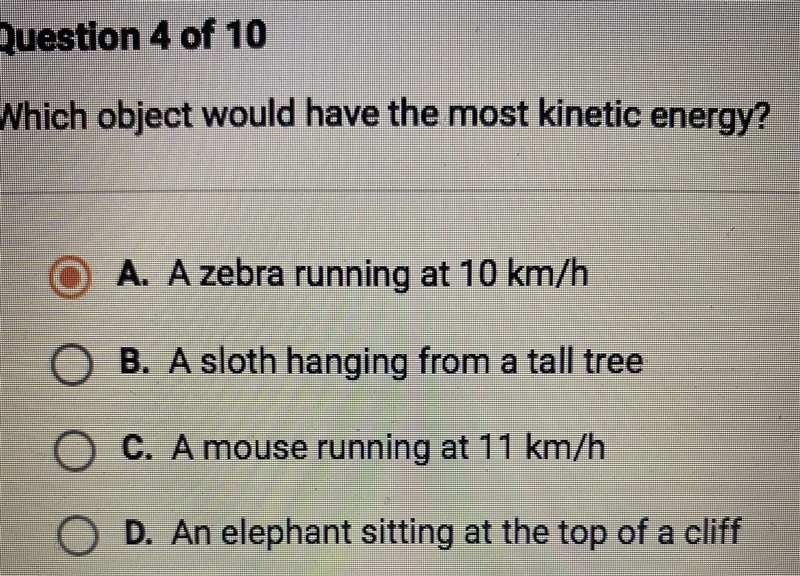 Which object would have the most kinetic energy?-example-1