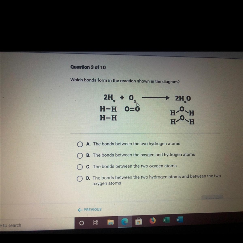 Which bonds form in the reaction shown in the diagram? A. The bonds between the two-example-1