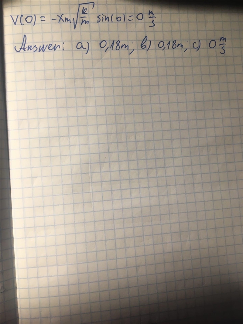 A simple harmonic oscillator consists of a spring of constant k = 100 N/m and a block-example-2