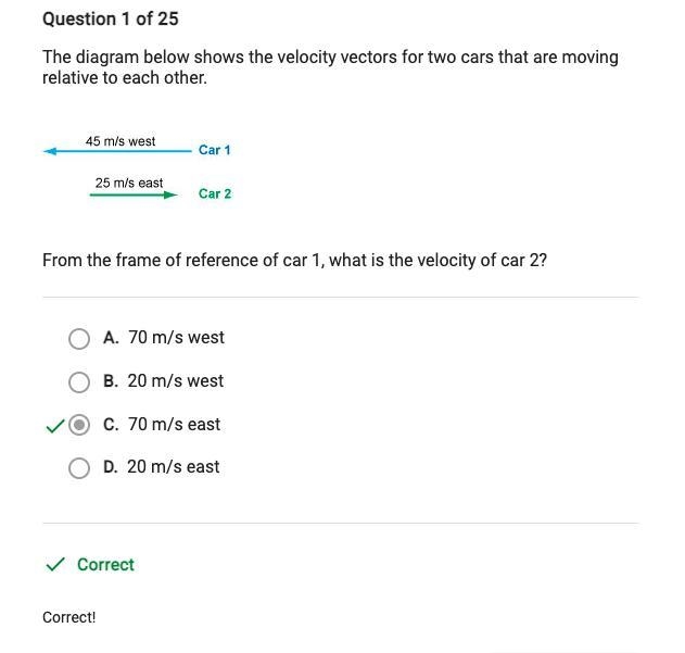 The diagram below shows the velocity vectors for two cars that are moving relative-example-1