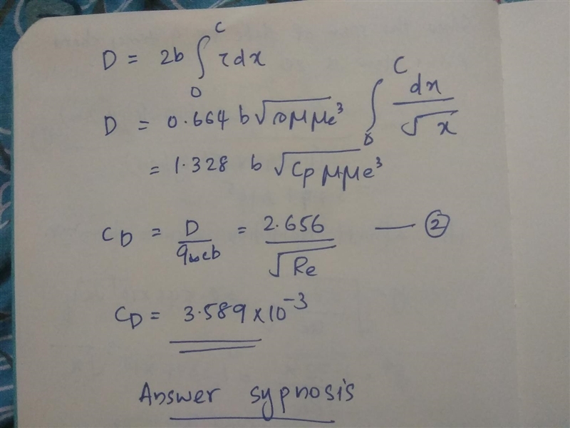 rectangular plate, whose streamwise dimension (or chord c) is 0.2 m and whose width-example-2