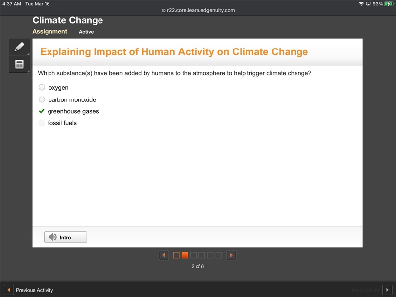 Which substances have been added by humans to the atmosphere to help trigger climate-example-1