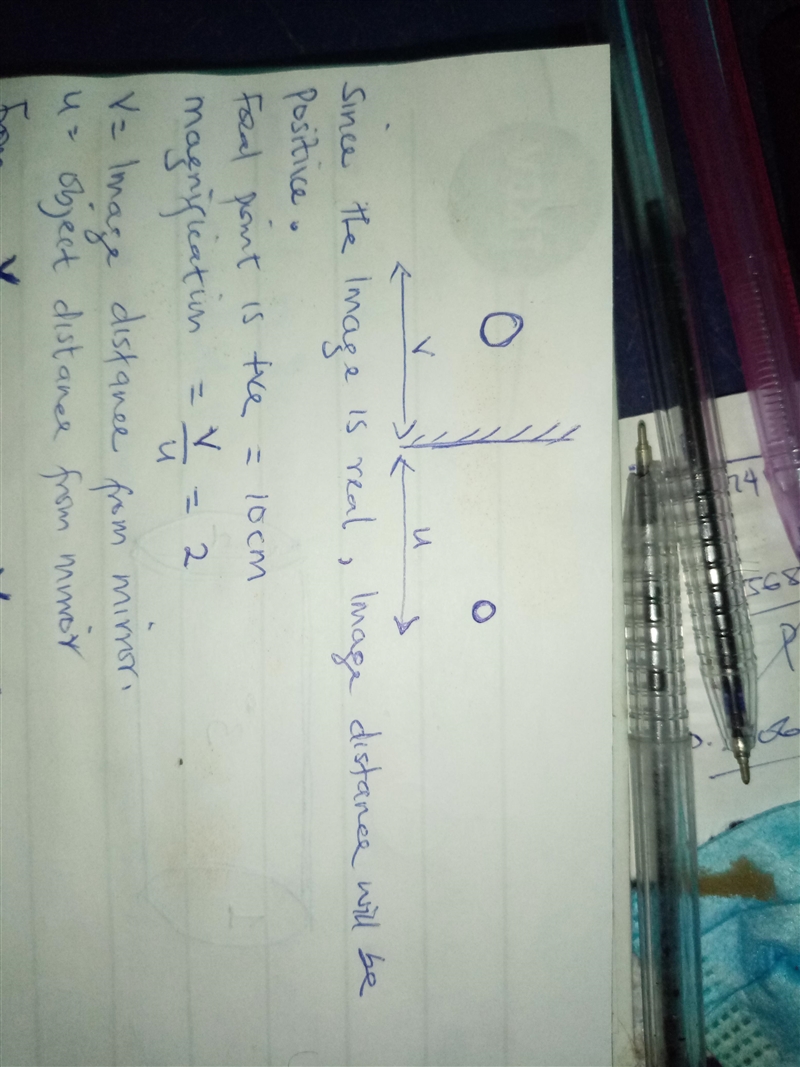 Two concave mirrors are kept in a straight line as shown in fig. Mirror A forms 2 times-example-1