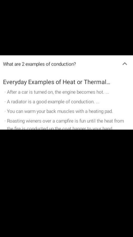 What are 2 examples of convection, 2 examples of conduction and 2 examples of radiation-example-2