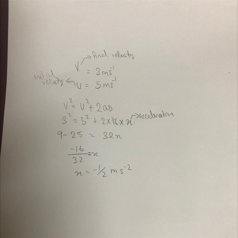 diagram 1 shows a teenage boy skating along a straight path. His velocity decreases-example-1