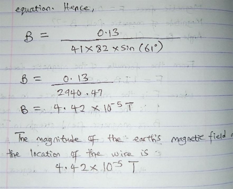 A 41-m length of wire is stretched horizontally between two vertical posts. The wire-example-2