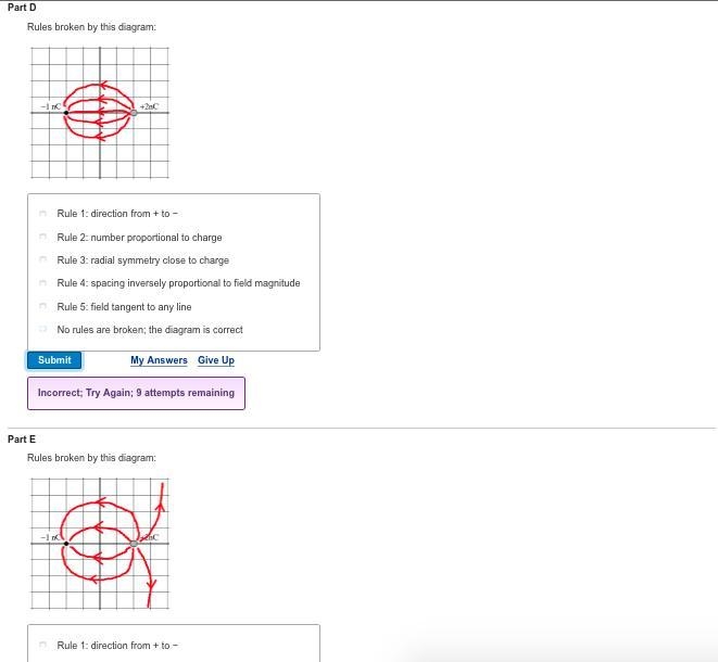 A drawing of electric field lines will immediately reveal (1) the relative magnitude-example-3