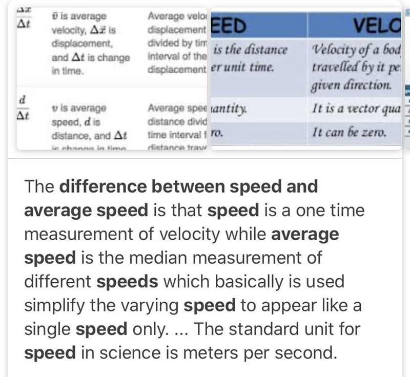 Difference between Speed & Average speed.-example-1