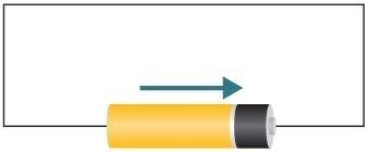 In the diagram, the arrow shows the movement of electric charges through a wire connected-example-1