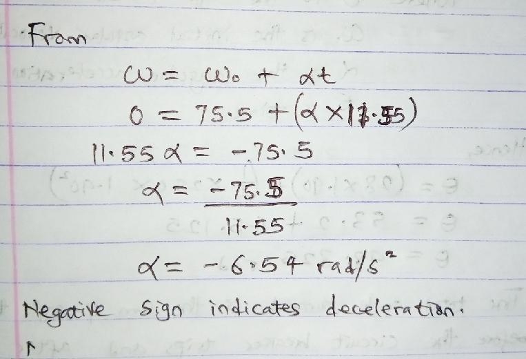 At t=0 a grinding wheel has an angular velocity of 28.0 rad/s. It has a constant angular-example-4