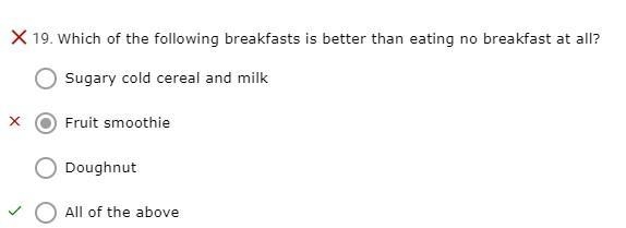 Which of the following breakfasts is better than eating no breakfast at all? A. Sugary-example-1