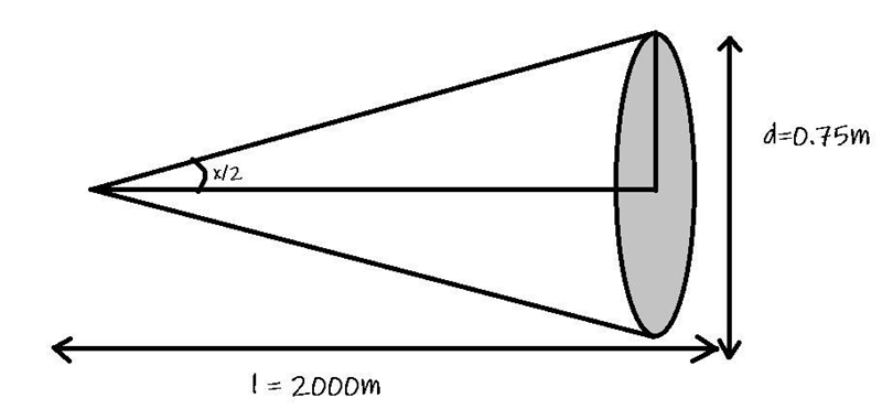 What is the angular diameter (in arcseconds) of an object that has a linear diameter-example-1