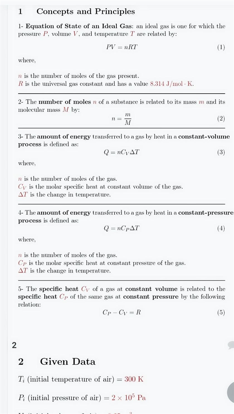 A vertical cylinder with a heavy piston contains air at 300 K. The initial pressure-example-1