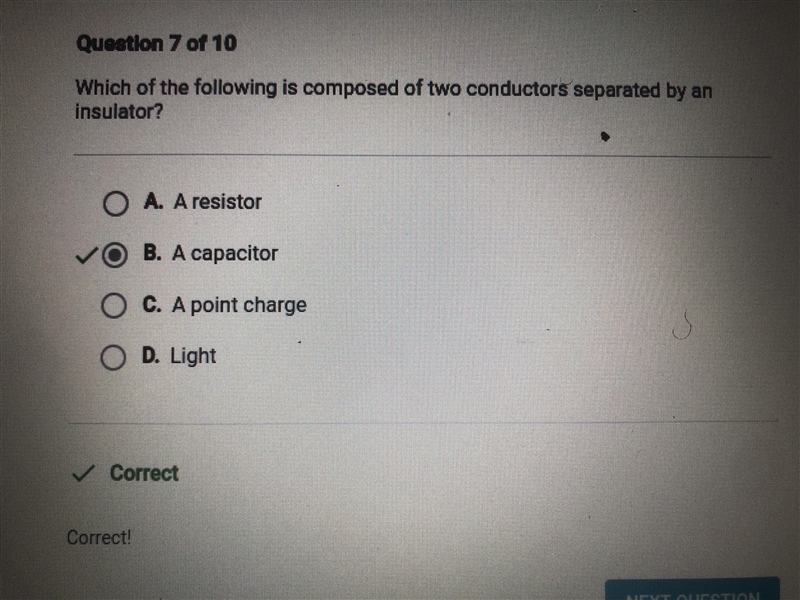 Which of the following is composed of two conductors separated by an insulator? O-example-1