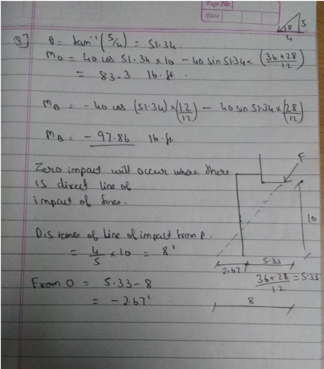 An experimental device imparts a force of magnitude F = 40 lb to the front edge of-example-1