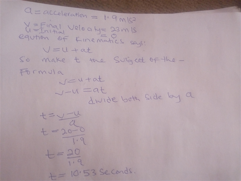 An electric vehicle starts from rest and accelerates at a rate of1.9m/s2in a straight-example-1