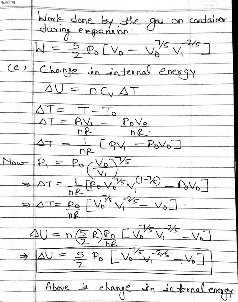 In this problem you are to consider an adiabaticexpansion of an ideal diatomic gas-example-3