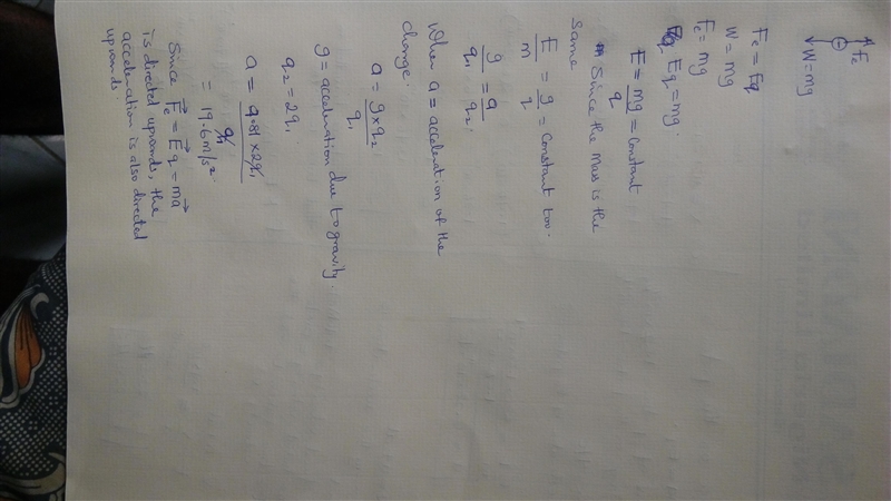 An object with a charge of -3.2 uC and a mass of 1.0Ã—10^(-2) kg experiences an upward-example-1