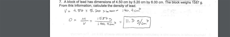 A bock of lead has deminsions of 4.50cm by 5.20cm by 6.00cm, what is the volume-example-1