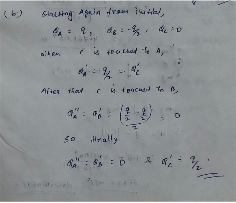 If two identical conducting spheres are in contact, any excess charge will be evenly-example-2