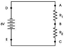 to obtain a multimeter reading of 1 v between b and c in the circuit the value of-example-1