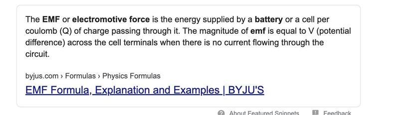 How can we calculate the e.m.f of the battery?.-example-1