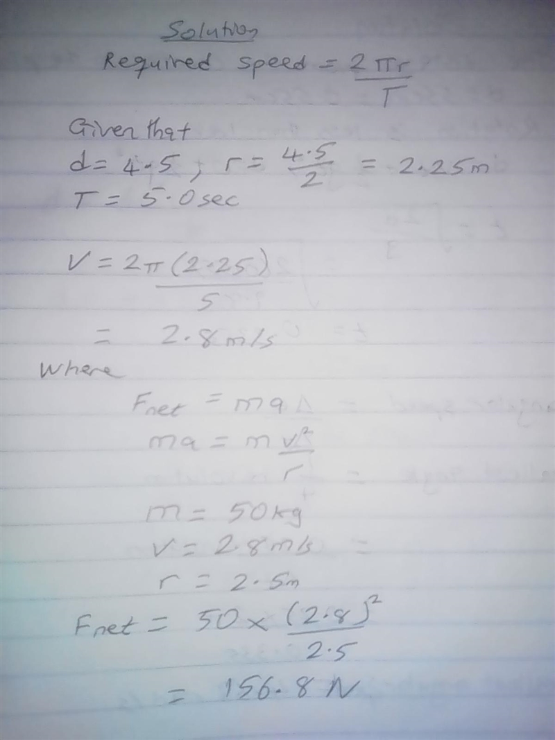 Suppose you and a friend, each of mass 50 kg , go to the park and get on a 4.5-m-diameter-example-1