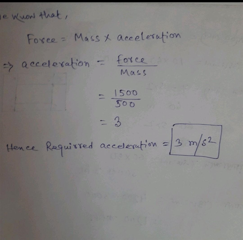 What would the acceleration of the car be ?-example-1