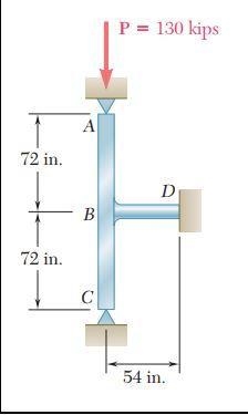 Rod BD is made of steel (E = 29 × 106 psi) and is used to brace the axially compressed-example-1