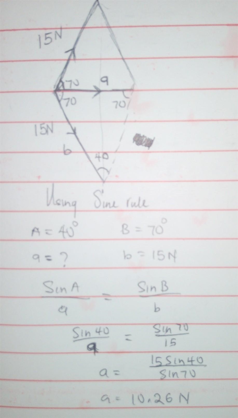 Can someone explain how the weight of the block is 10.26N, with reference to an appropriate-example-1