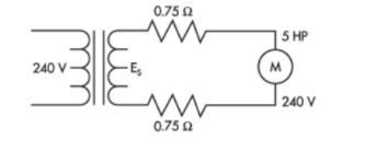 A motor was overheating because of low voltage at its terminals. A transformer was-example-1