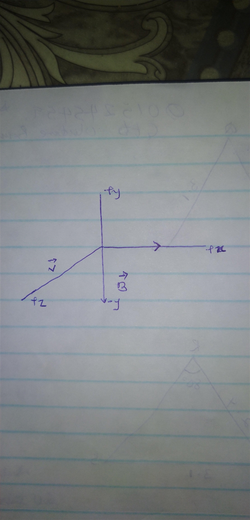 A proton moves perpendicular to a uniform magnetic field B at a speed of 2.30 107 m-example-1