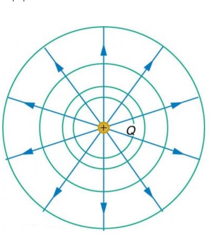 Draw equipotential lines near the positive and negative charges below with dashed-example-1