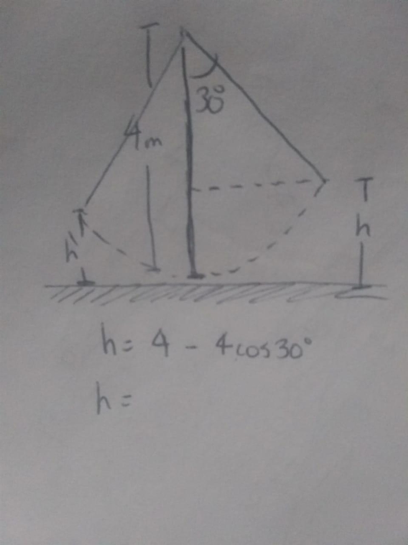 A person of mass 55 kg swings on a rope length 4 m from rest (when the rope makes-example-1