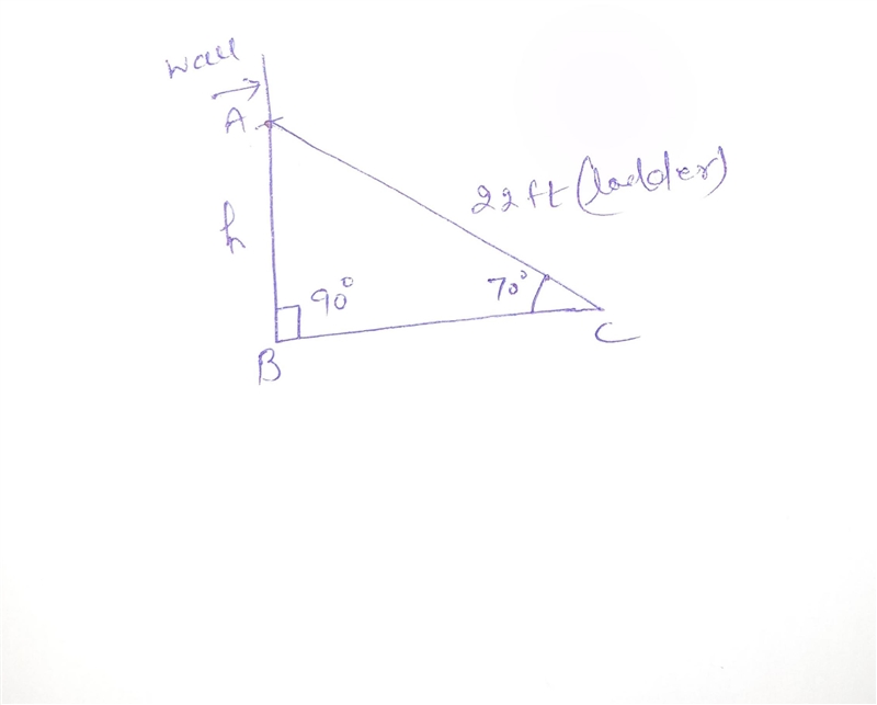 A 22-ft ladder leans against a building so that the angle between the ground and the-example-1