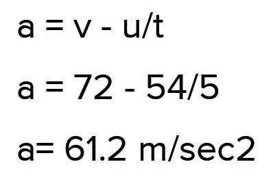 A car moves with a velocity of 54km/h to a velocity of 72km/h for 5 minutes. determine-example-1