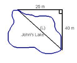 At summer camp, the swimming course runs the length (L) of a small lake. To determine-example-1