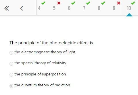 NEED HELP ASAP!! The principle of the photoelectric effect is: the principle of superposition-example-1