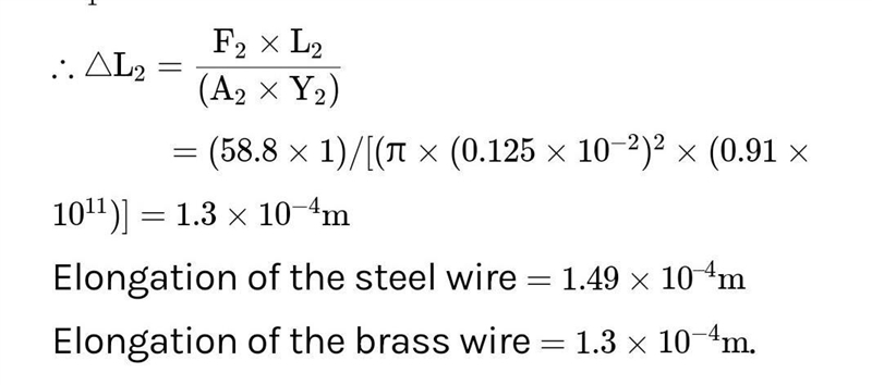 Two wires of diameter 0.25 cm, one made of steel and the other made of brass are loaded-example-3